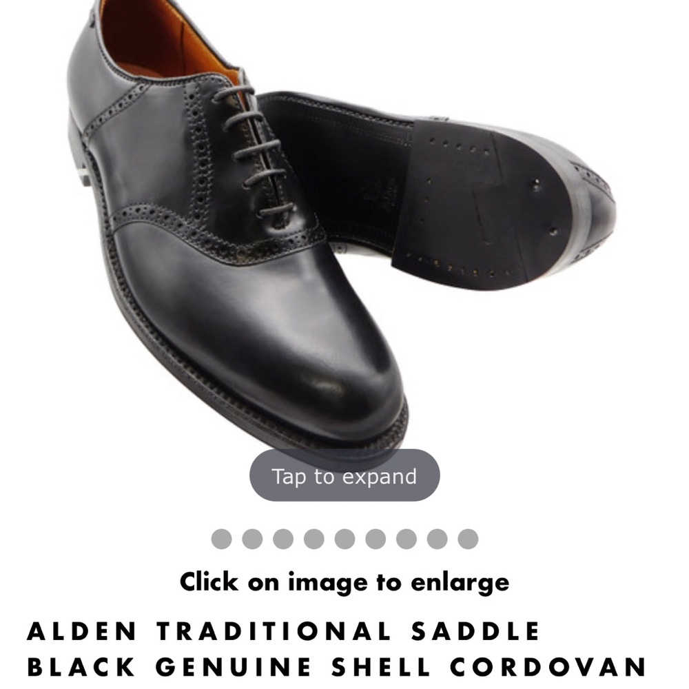 Alden Shell cordovan saddle shoe